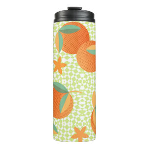 Exotic Orange Fruit: Tropical Vintage. Thermal Tumbler
