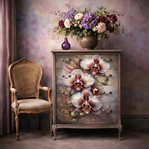 Exotic Orchid Art Decoupage Tissue Paper