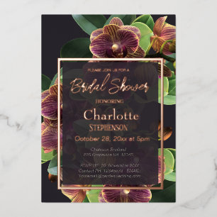 Exotic Orchids Bridal Shower Rose Gold