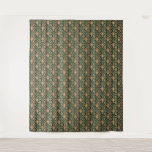 Exotic Ornate Geometric Snake Skin Pattern Design Tapestry