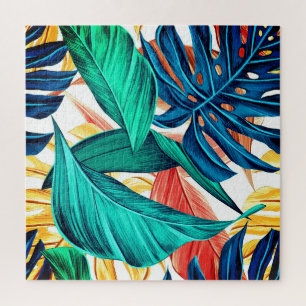 Exotic Palm Leaf Print Jigsaw Puzzle