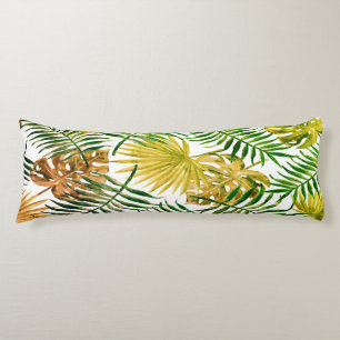 Exotic palm leaves  body pillow