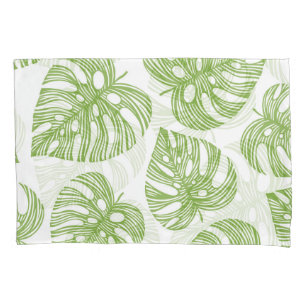 Exotic Palm Leaves Vintage Pillowcase