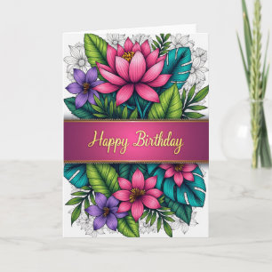 Exotic Paradise Birthday Card