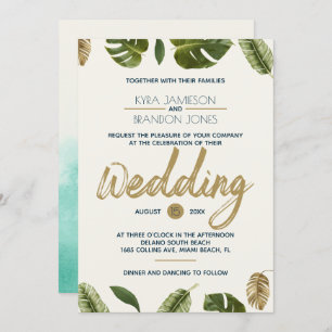 Exotic Paradise Wedding Invitation