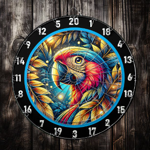 Exotic Parrot Dartboard for Game Nights