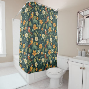 Exotic Parrot Jungle Shower Curtain