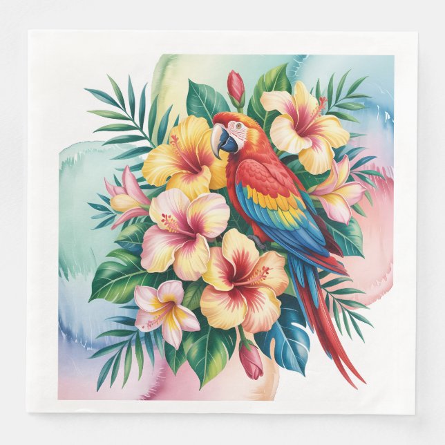Exotic Parrot Napkin (Front)