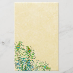 Exotic Peafowl Feathers Stationery