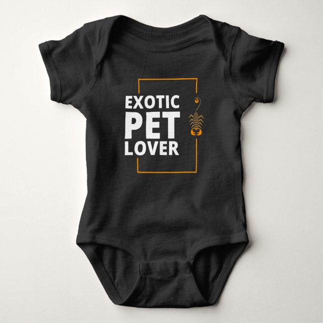 Exotic pet lover baby bodysuit (Front)
