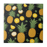 Exotic Pineapple Pattern Ceramic Tile<br><div class="desc">Exotic Pineapple Pattern</div>
