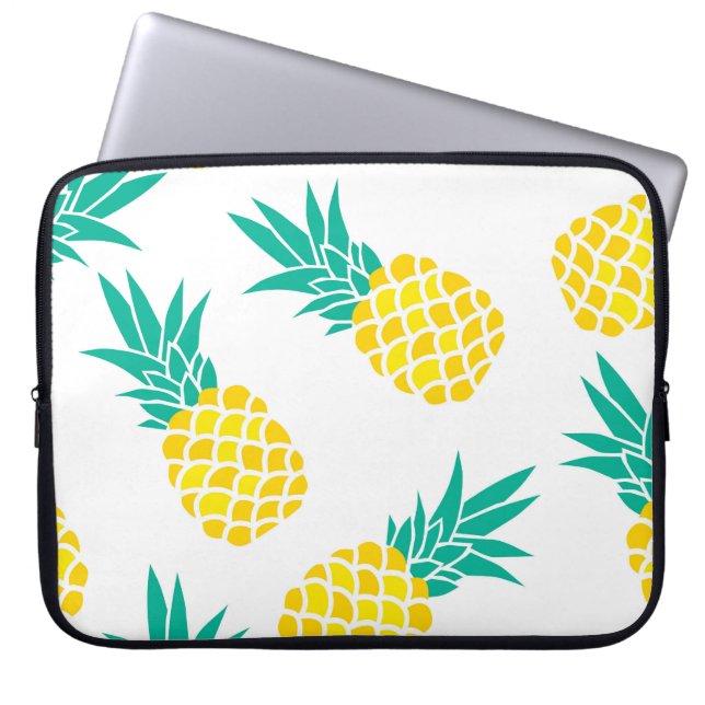 Exotic Pineapples: Yellow Delight. Laptop Sleeve (Front)