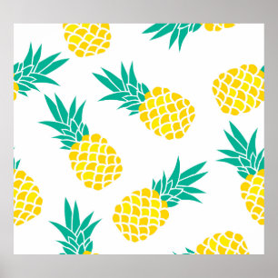 Exotic Pineapples: Yellow Delight. Poster