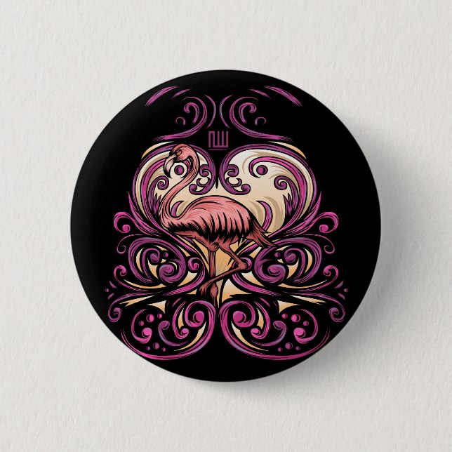 Exotic Pink 6 Cm Round Badge (Front)