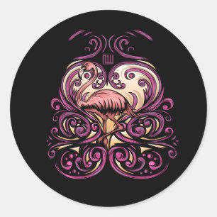 Exotic Pink Classic Round Sticker