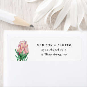 Exotic Pink Flower Return Address Label