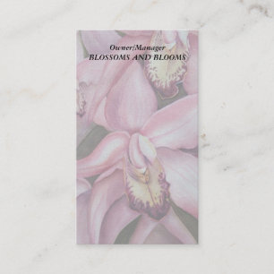 EXOTIC PINK ORCHID CUSTOMIZABLE BUSINESS CARDS