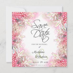 Exotic Pink Pineapples Save The Date