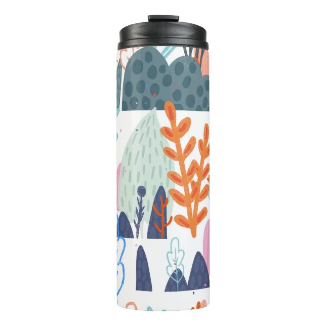 Exotic Plants: Bright Seamless Pattern Thermal Tumbler (Front)