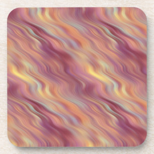 Exotic Plumeria Wavy Texture Coaster