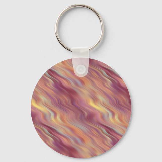 Exotic Plumeria Wavy Texture Key Ring (Front)