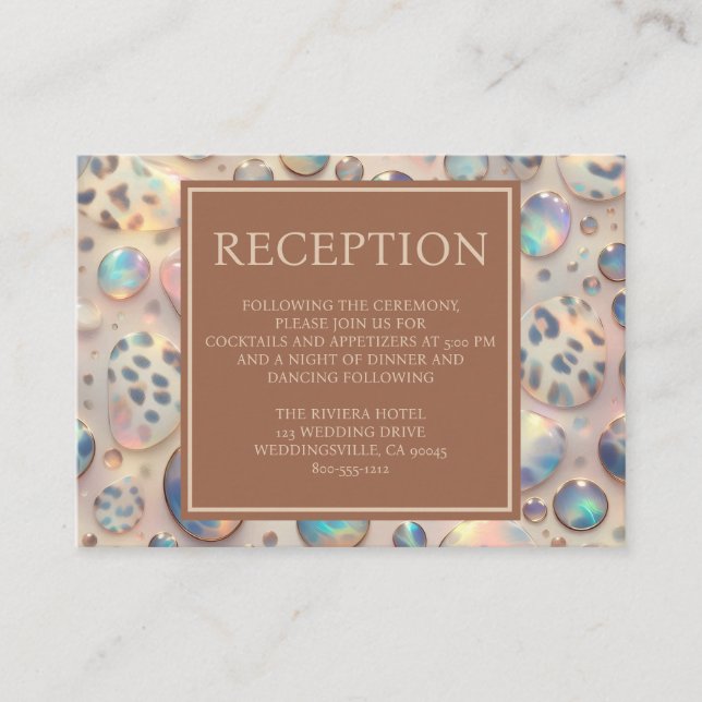 Exotic Posh Reception Details Enclosure Cards (Front)