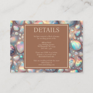 Exotic Posh Reception Details Enclosure Cards
