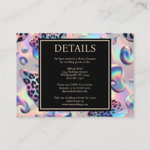 Exotic Posh Reception Details Enclosure Cards