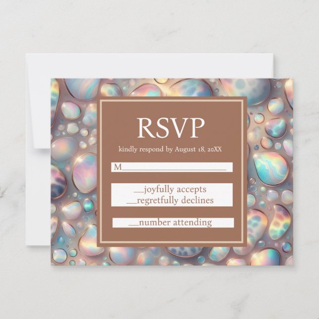 Exotic Posh RSVP Wedding Enclosure Cards (Front)