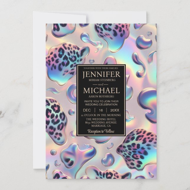 Exotic Posh Wedding Invitation (Front)