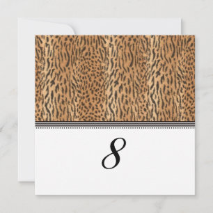 Exotic Print Animal Skin Reception Table Number