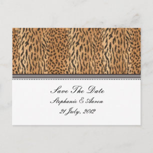 Exotic Print Animal Skin Save The Date Postcard