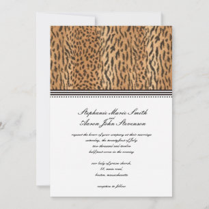 Exotic Print Animal Skin Wedding Invitation
