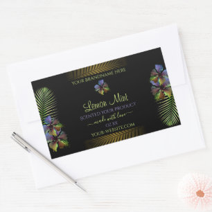 Exotic Product Labels Yellow Purple Hawaii Flowers