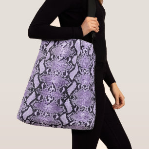 Exotic Purple Lilac Python Snakeskin Crossbody Bag