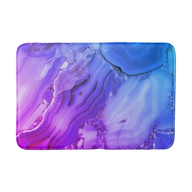 Exotic Purple Marble  Bath Mat (Front)