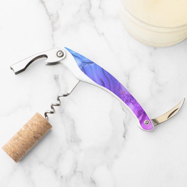 Exotic Purple Marble  Corkscrew (Front)