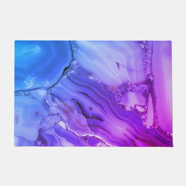 Exotic Purple Marble  Doormat (Front)