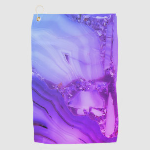 Exotic Purple Marble Golf Towel