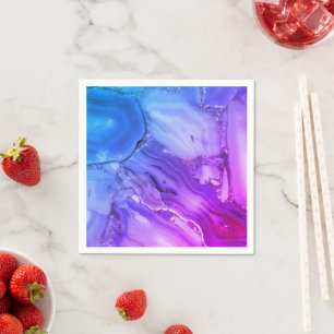 Exotic Purple Marble Napkin