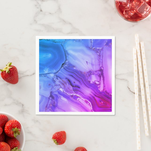 Exotic Purple Marble  Napkin (Insitu)