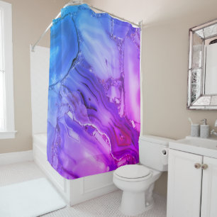 Exotic Purple Marble Shower Curtain