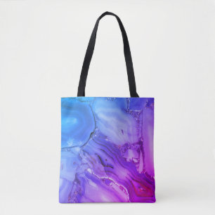 Exotic Purple Marble Tote Bag