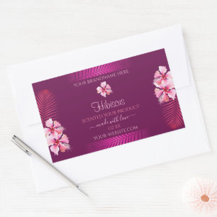 Exotic Purple Product Labels Pink Hawaii Flowers