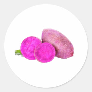 ​Exotic Purple Yam Ube - Vibrant Tropical Root Veg Classic Round Sticker