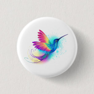Exotic Rainbow Hummingbird 3 Cm Round Badge