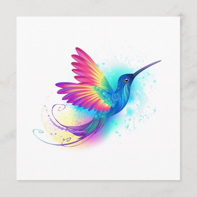Exotic Rainbow Hummingbird Advice Card (Front)