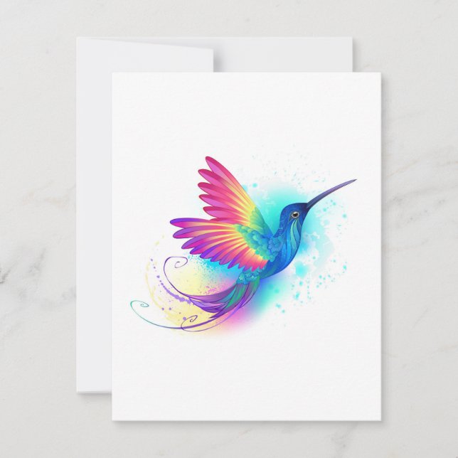 Exotic Rainbow Hummingbird Announcement (Front)