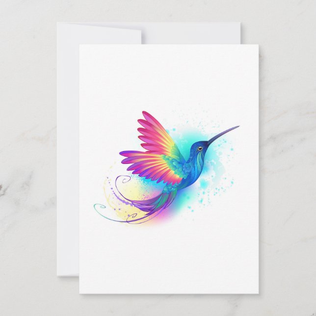Exotic Rainbow Hummingbird Announcement (Front)