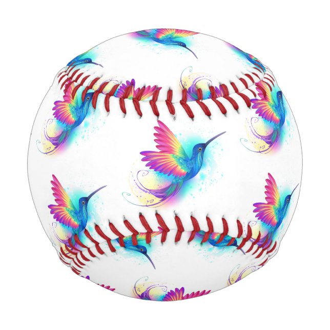 Exotic Rainbow Hummingbird Baseball (Front)